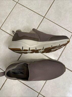 Skechers Men’s Slip-On Loafers in Taupe
